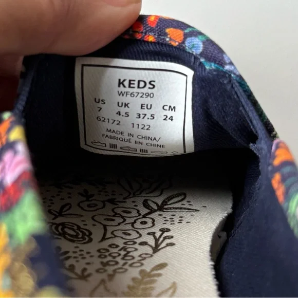 Keds x Rifle Paper Co. Womens Double Decker Garden Party Canvas Slip-On Sneakers - Picture 16 of 16